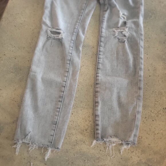 Gap Denim Kids High Rise Stretch Skinny Ankle Distressed Jeggings Size 14 - GUC - Picture 2 of 7